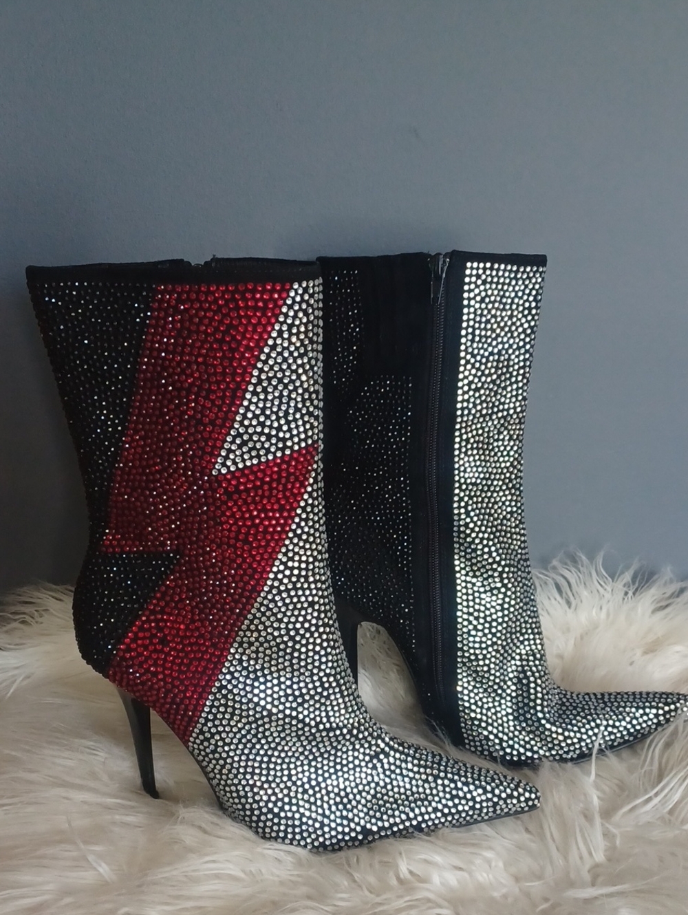 Jeffrey Campbell Rhinestone Sexy Heeled Boots